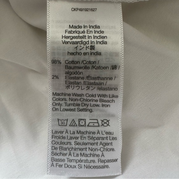 Madewell Top Utility Long-Sleeve Popover Shirt Pockets White S NWT New - Picture 9 of 12